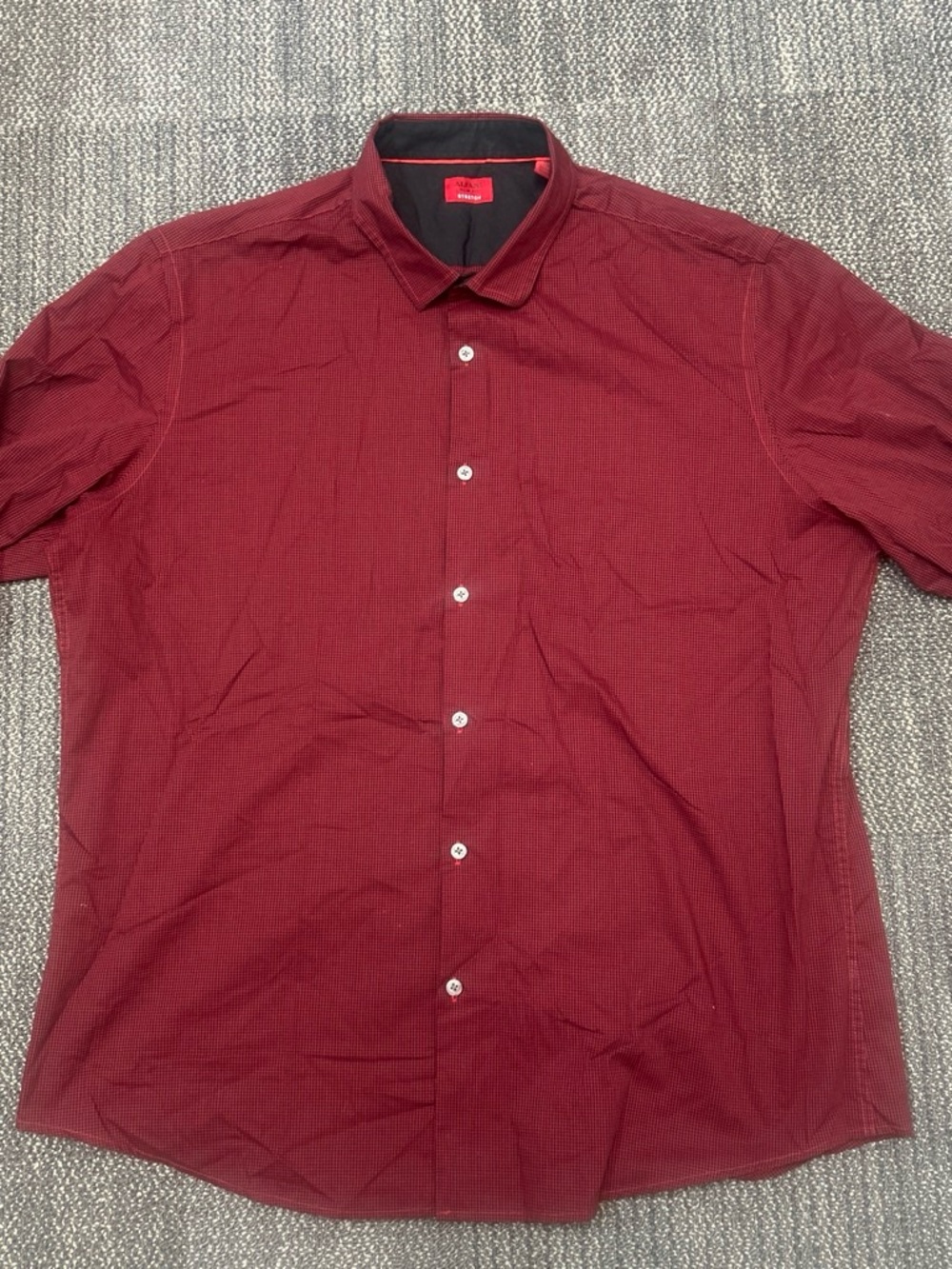 Alfani Men's Burgundy Button-Down Shirt